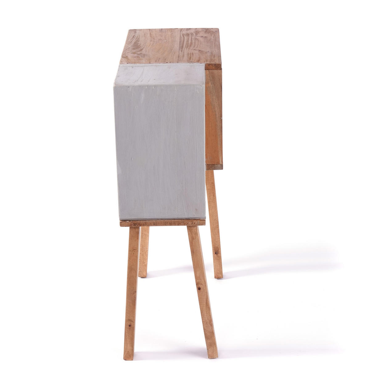 BEISTELLTISCH Bicolore Mahagoni Massivholz zweifarbig - Naturfarben, Holz (28/58/86cm) - CREEDWOOD