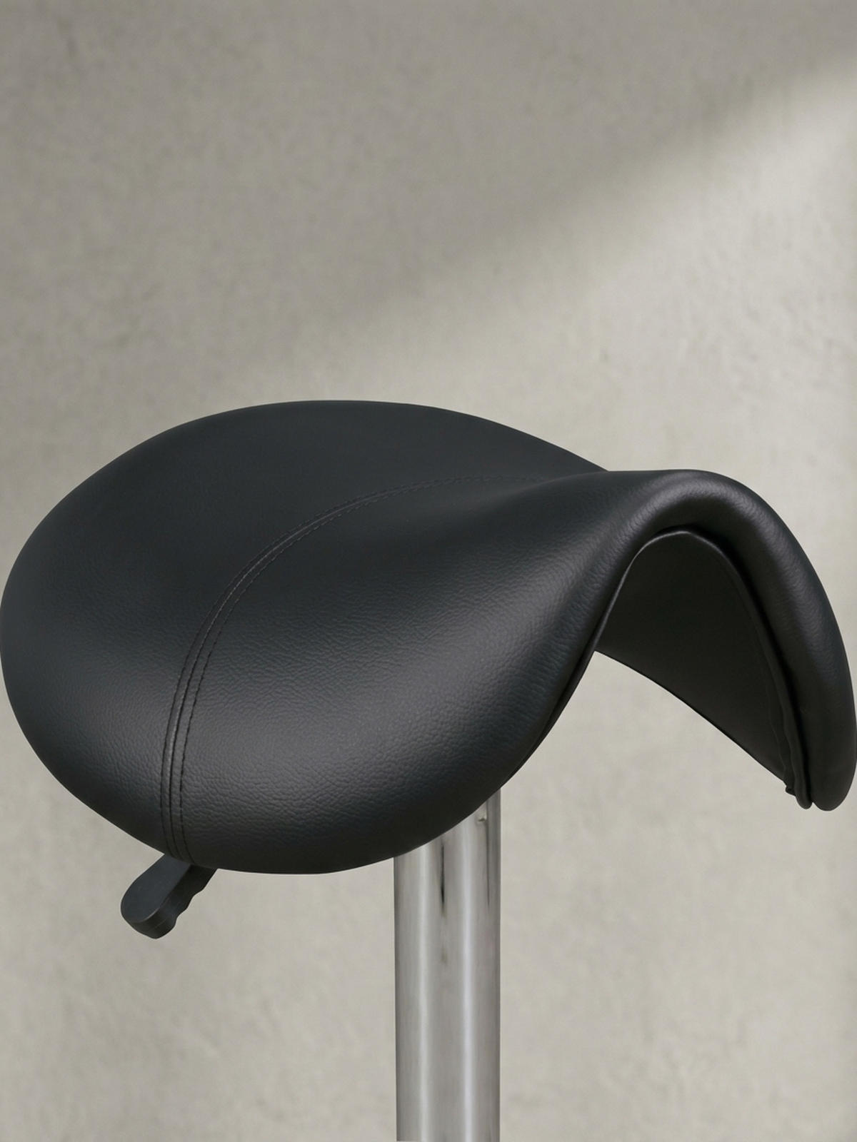 SATTELHOCKER höhenverstellbar mit 100 kg Belastbarkeit BEVANO, Schwarz 60x60x60 cm - Silberfarben/Schwarz, Kunststoff/Textil (60/60/60cm) - KADIMA DESIGN