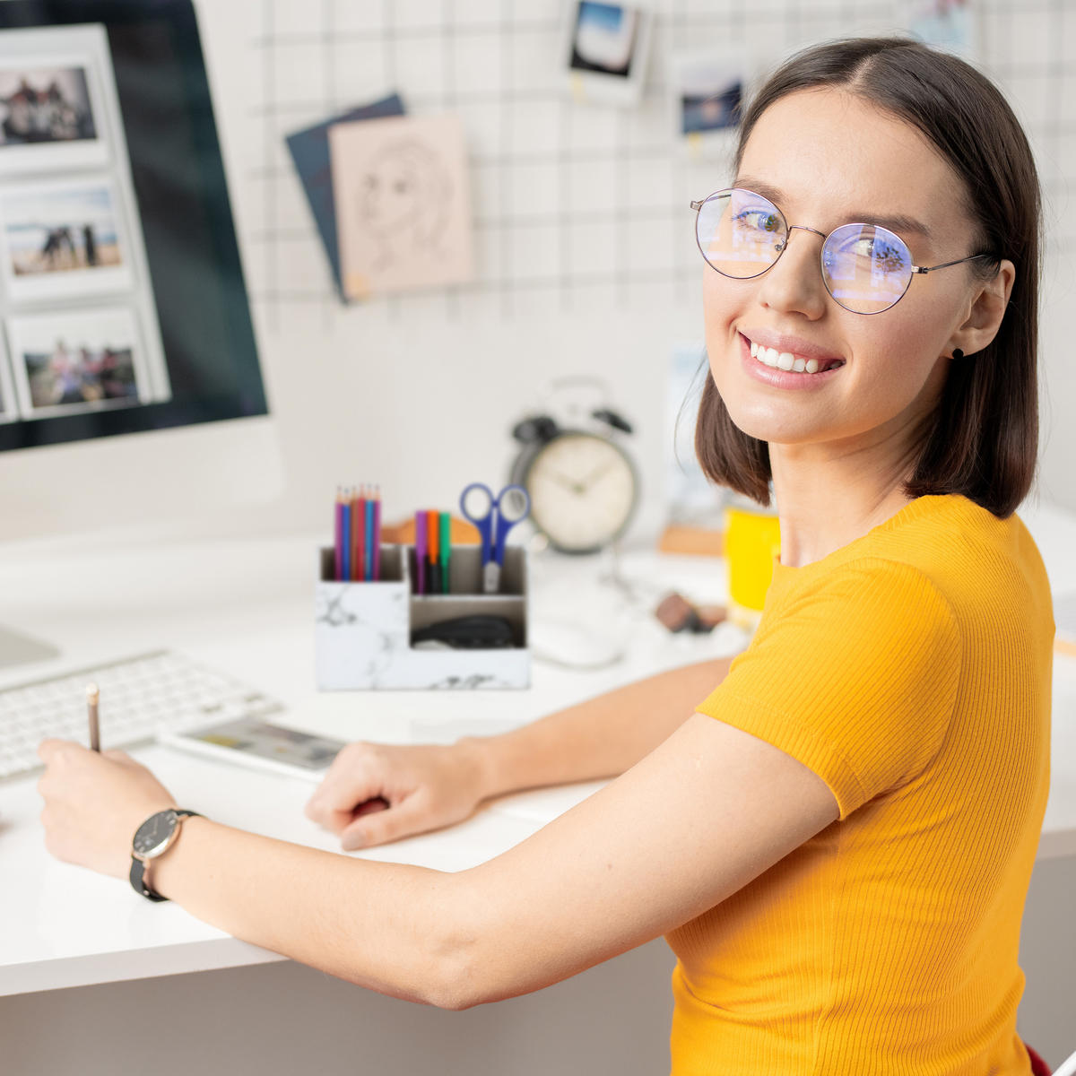 SCHREIBTISCH-ORGANIZER - Multicolor, Holzwerkstoff/Kunststoff (9/20/11cm) - Relaxdays