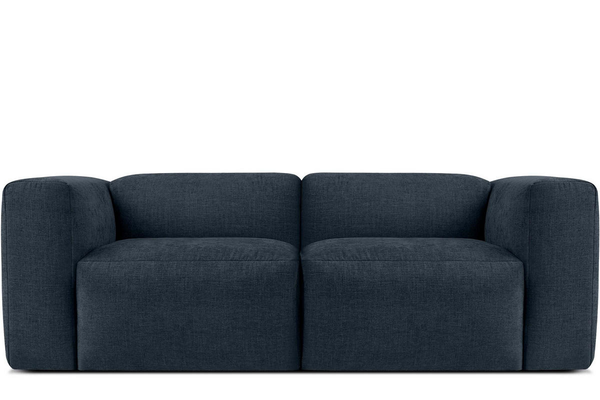 2-SITZER-MODULSOFA BUFFO mit extrem weicher und bequemer Sitzfläche, Gewebestoff, dunkelblau - Dunkelblau, Textil (210/73/96cm) - KONSIMO®