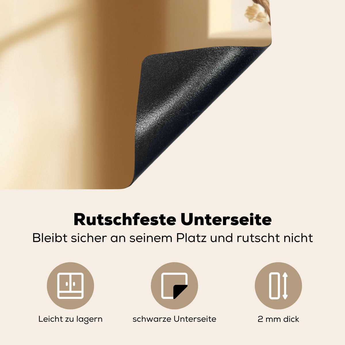HERDABDECKPLATTE Beige - Osterkuchen - Eier Induktionsschutz 91.6x52.7 cm - Beige, Kunststoff (91.6/52.7/0.2cm) - MuchoWow