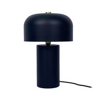 TISCHLAMPE Mehrfarbig Pilzform Metall E14 40 W H 40 cm - Schwarz, Metall (25/25/40cm) - Relaxdays