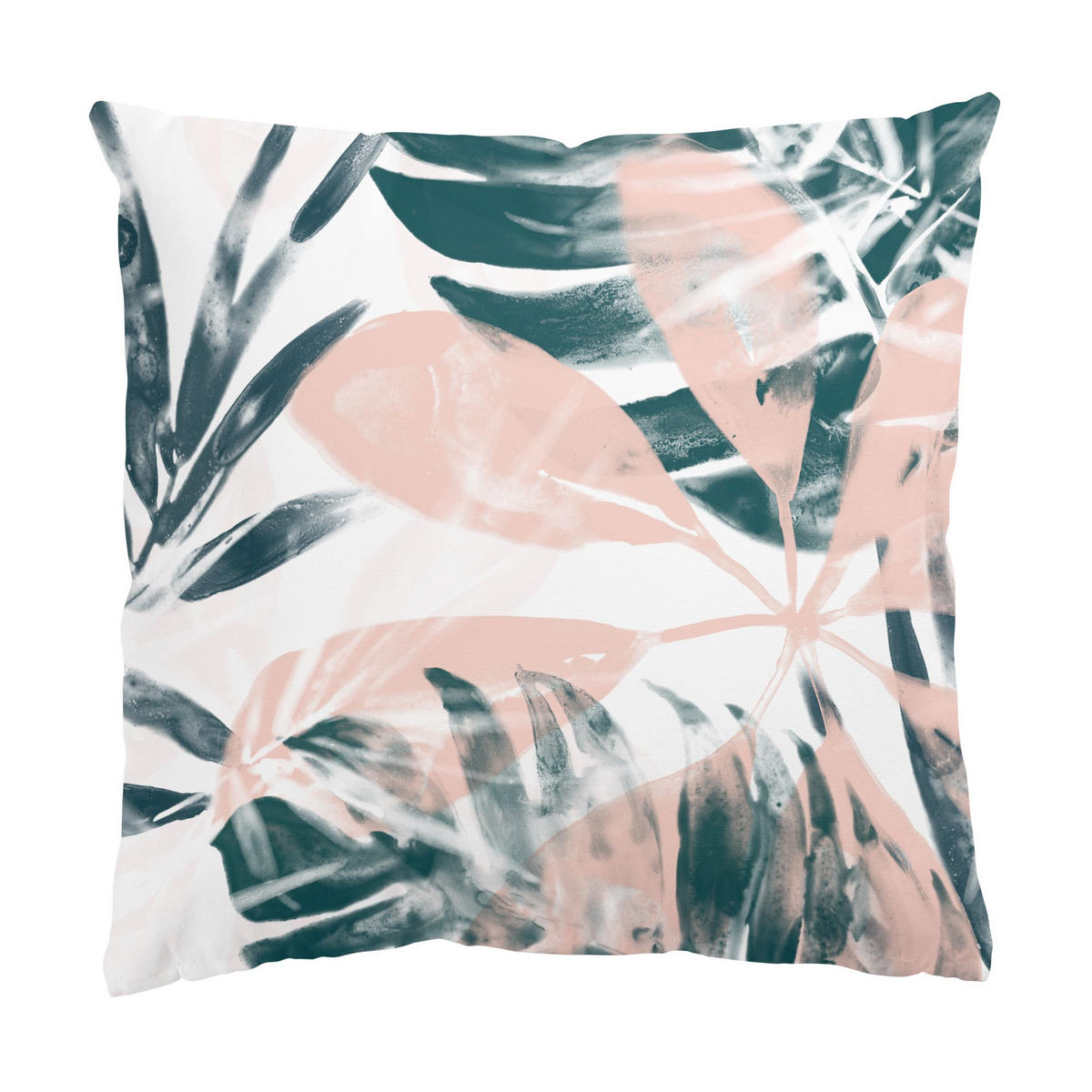 DEKOKISSEN 2er-Set Tropisches Orakel petrol Set I 50/50 cm - Petrol, Textil (50/50cm) - Bilderwelten