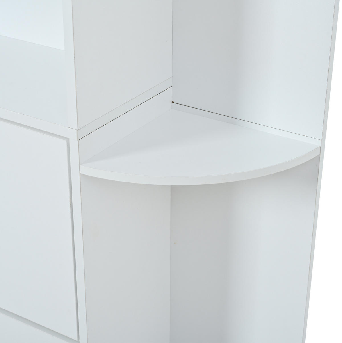 SCHUHSCHRANK aus Spanplatte 120x24x200cm in Weiß mit 8 Klapptüren - Weiß, Holzwerkstoff (120/200/24cm) - Modfu