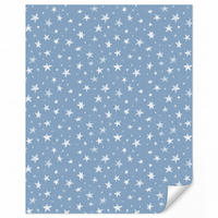 KINDERTAPETE - Sterne - Muster - Blau - 220x280 cm - Hellblau, Papier (220/280cm) - OnlyWow