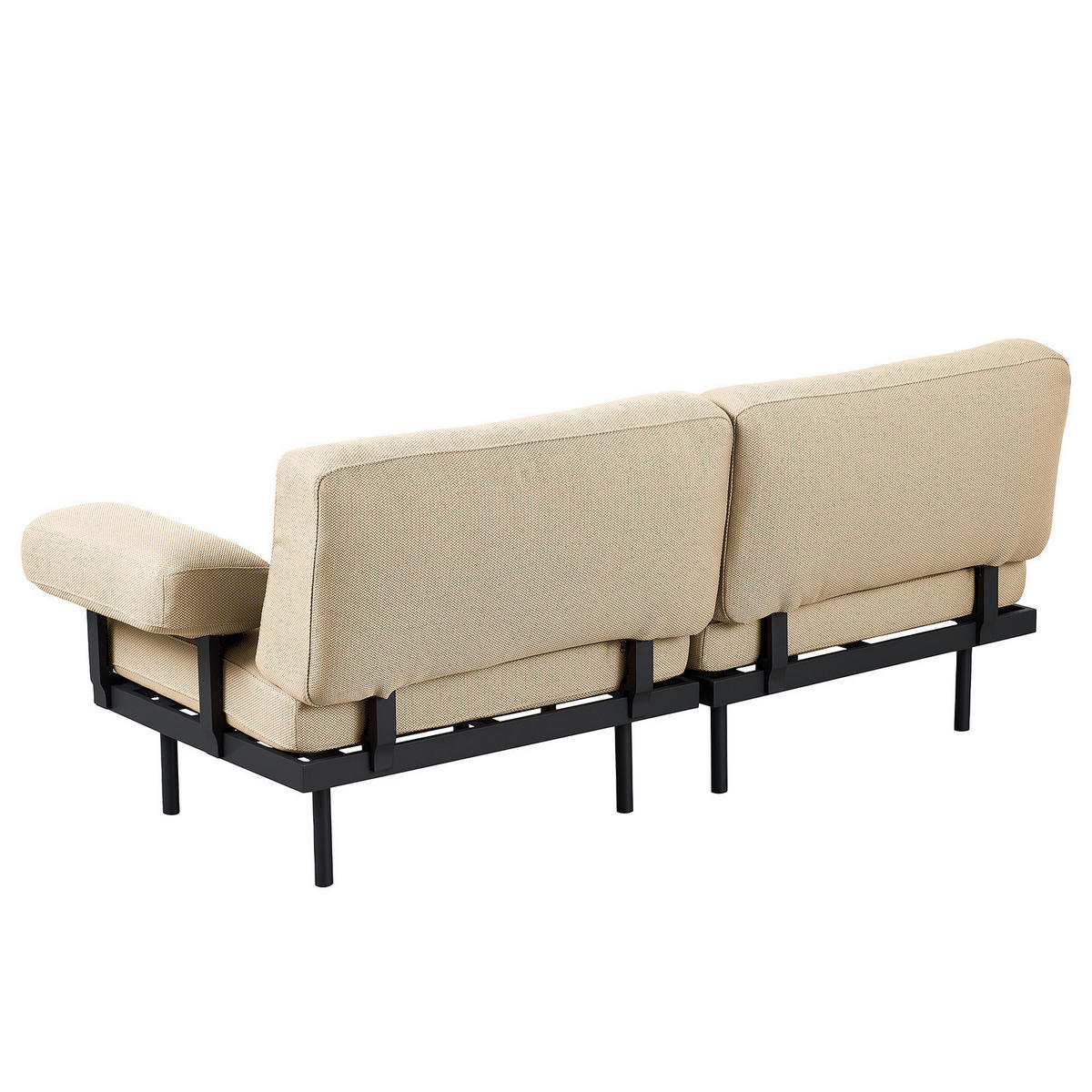 3-SITZER OUTDOOR-SOFA - Beige, Textil/Metall (202/80/84cm) - home24