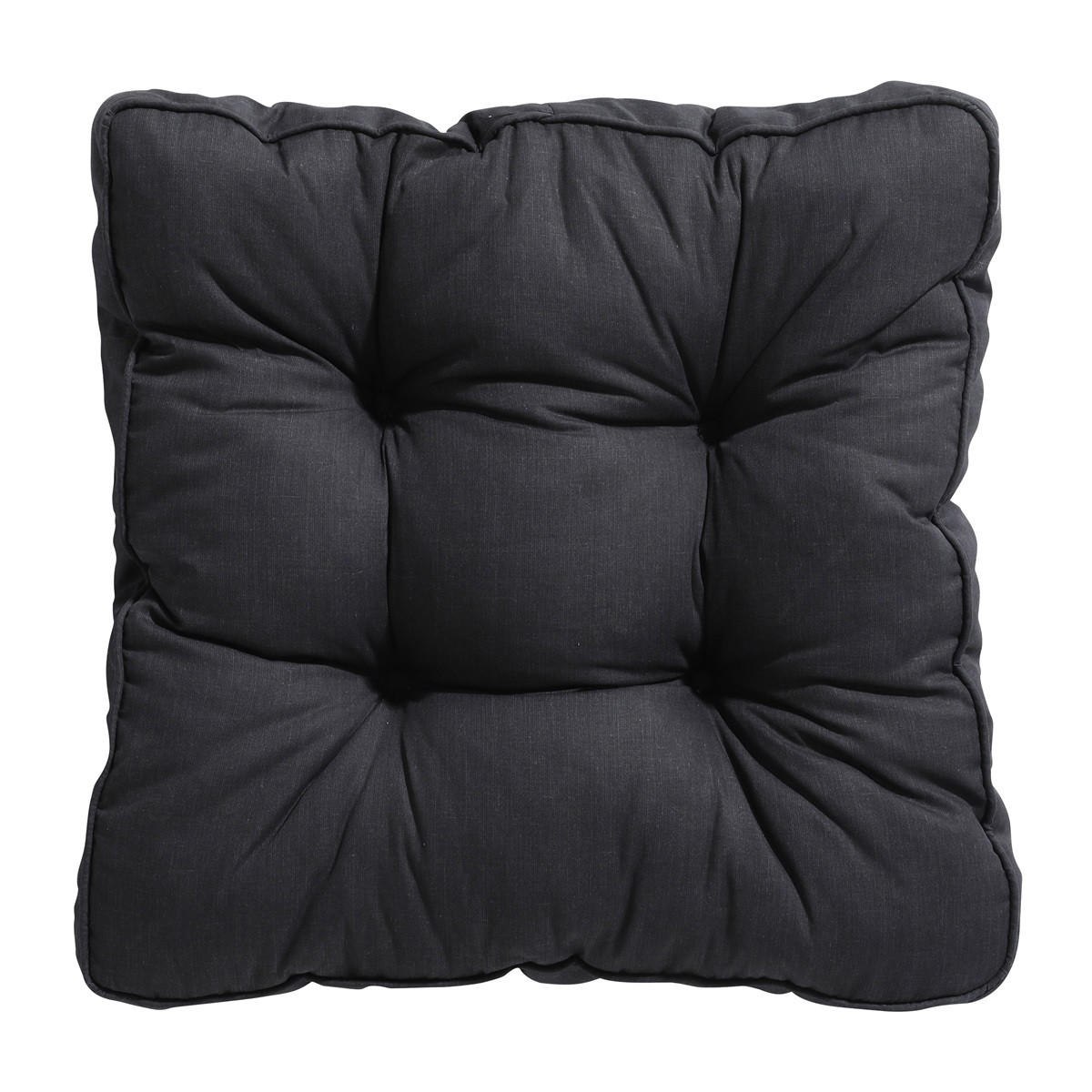 SITZKISSEN Basic 47/47 cm 4er-Set - Schwarz, Textil (47/8/47cm) - Madison