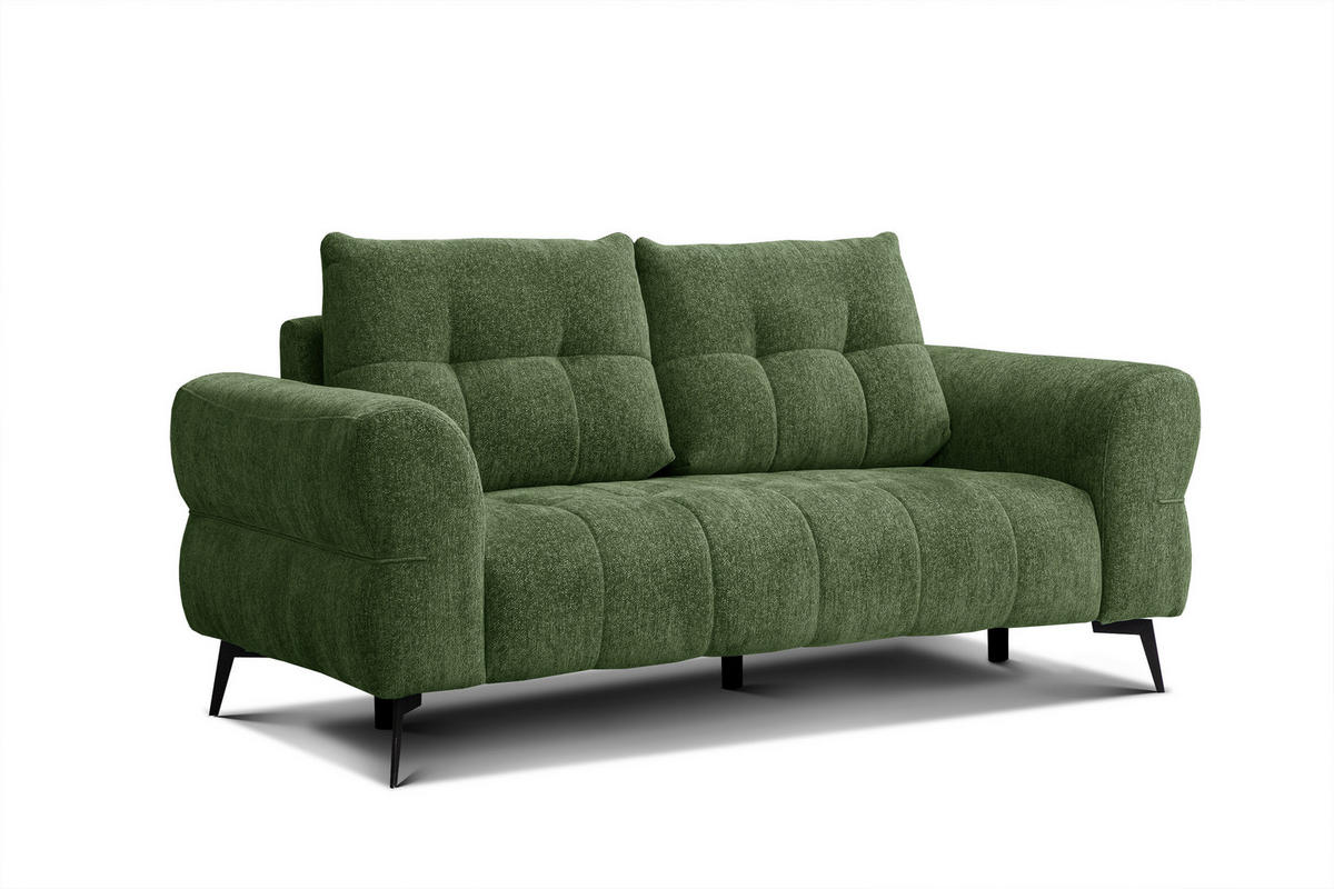 SOFA SALVINI 2,5-Sitzer, dunkelgrün - Dunkelgrün, Holz/Textil (206/88/99cm) - Courtois Laville