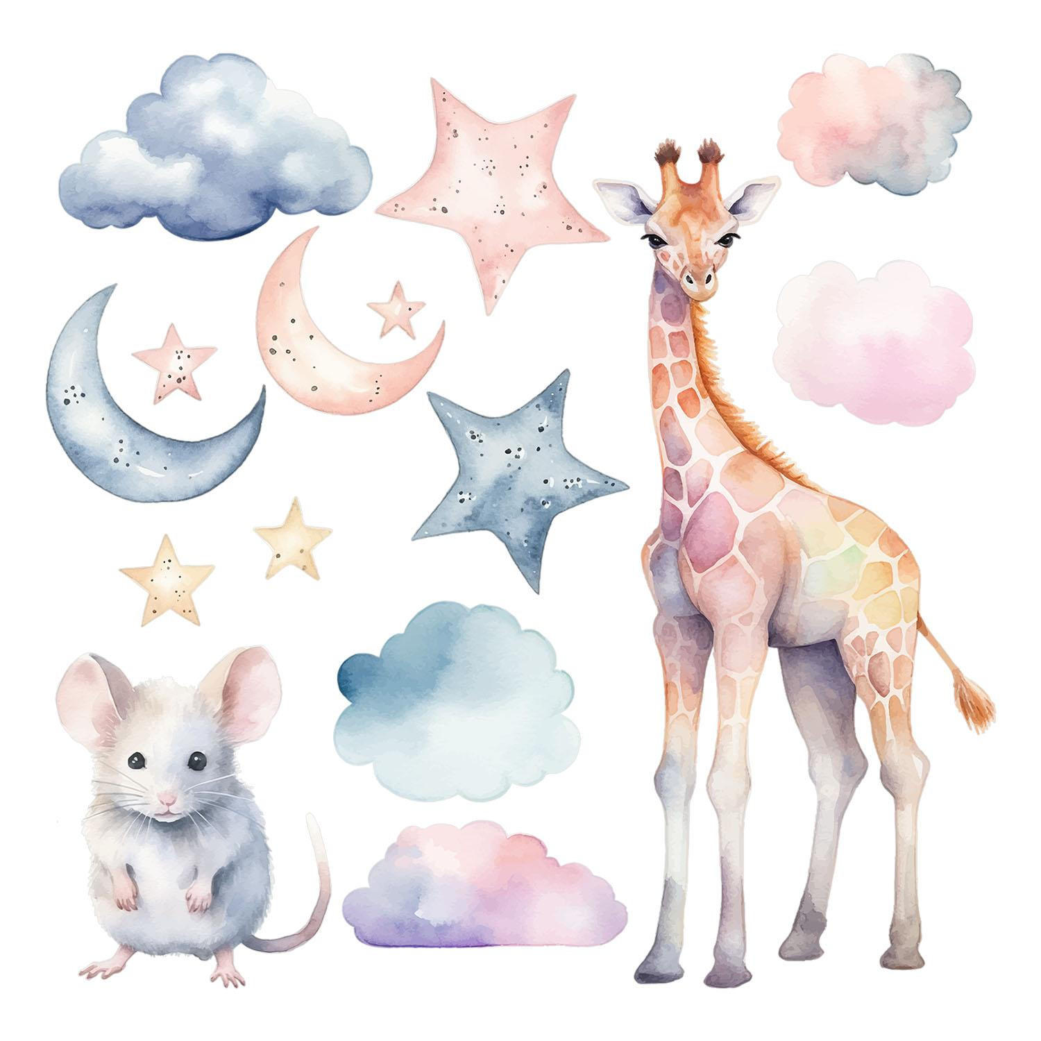 WANDAUFKLEBER 130x123cm - Magische Natur - Multicolor, Kunststoff (130/123/0.1cm) - Wallfluent