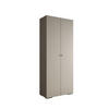 DREHTÜRENSCHRANK 236.7/100/47 2-türig - Kaschmir/Schwarz, Holz/Metall (100/236.7/47cm) - Abiks Möbel
