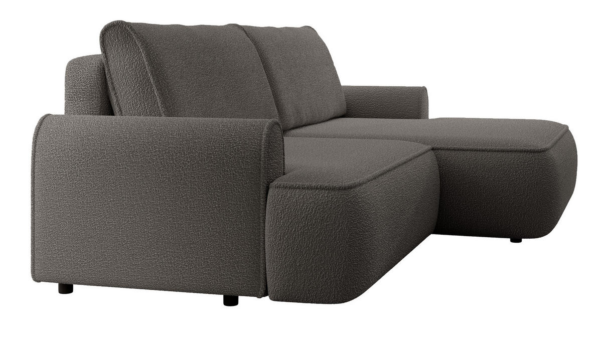 ECKSOFA 250 cm Mareno mit Bettkasten, Schlaffunktion, Rechts, Dunkelgrau - Dunkelgrau, Holz (146/250cm) - Emporius
