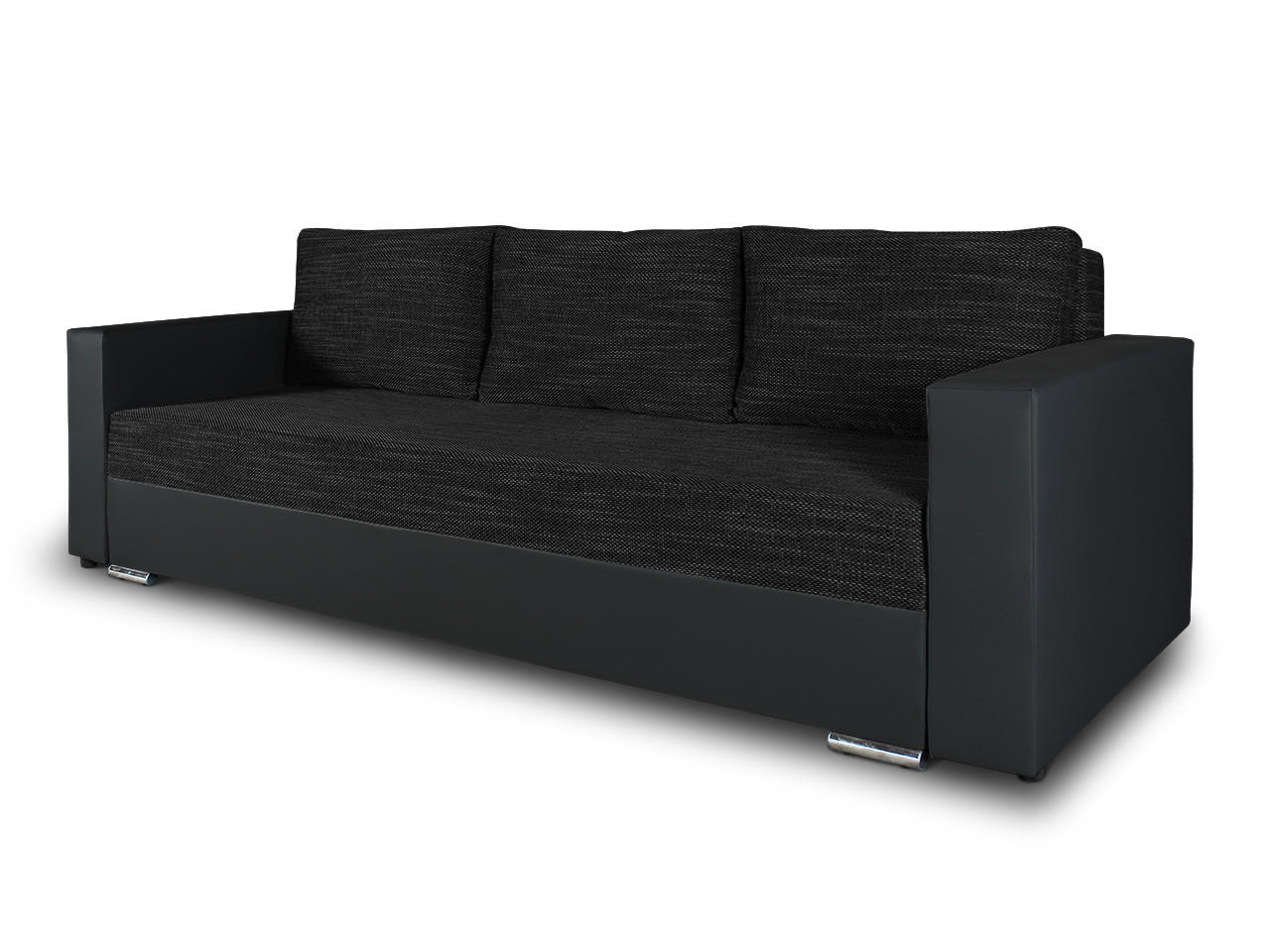 SCHLAFSOFA Bird - Silberfarben/Schwarz, Holz/Kunststoff (233/87/82cm)