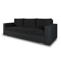 SCHLAFSOFA Bird - Silberfarben/Schwarz, Holz/Kunststoff (233/87/82cm)