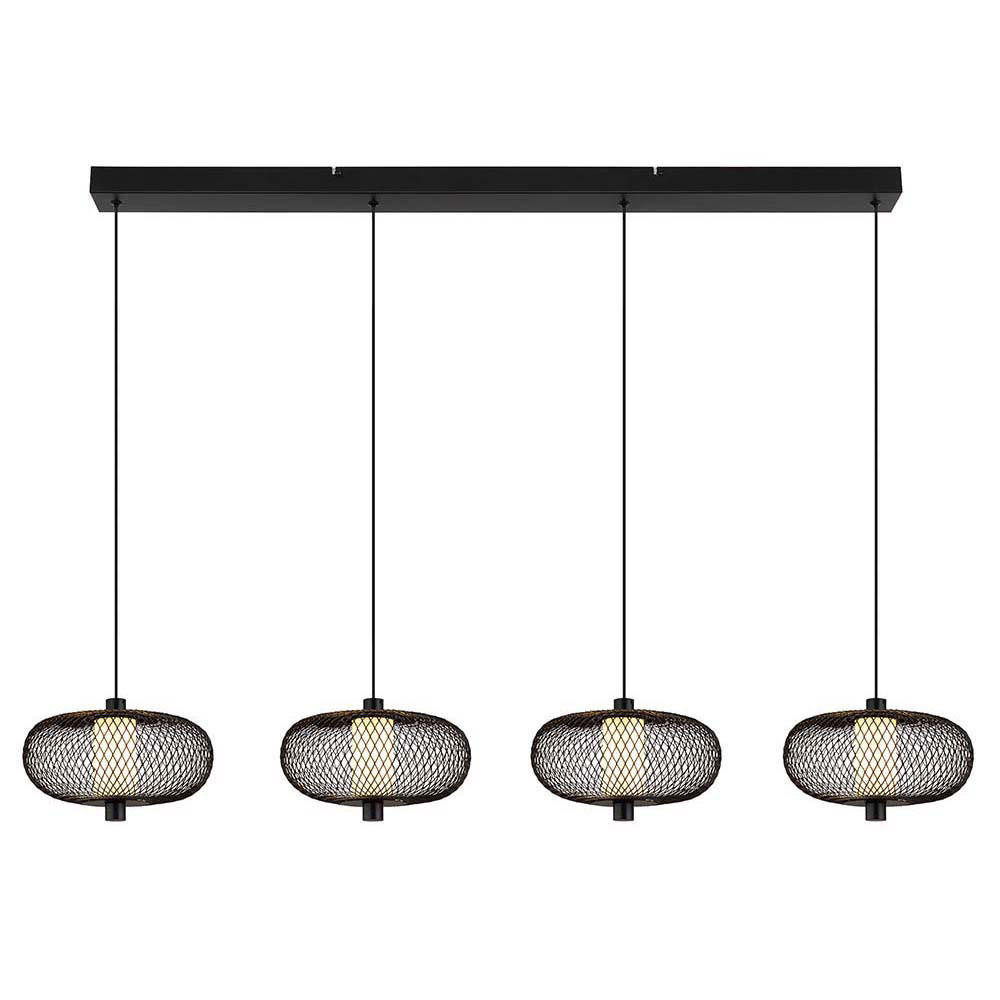 LED HÄNGELEUCHTE Astari Schwarz Metallgeflecht - Schwarz, Metall (116.5/22/150cm) - Nowa