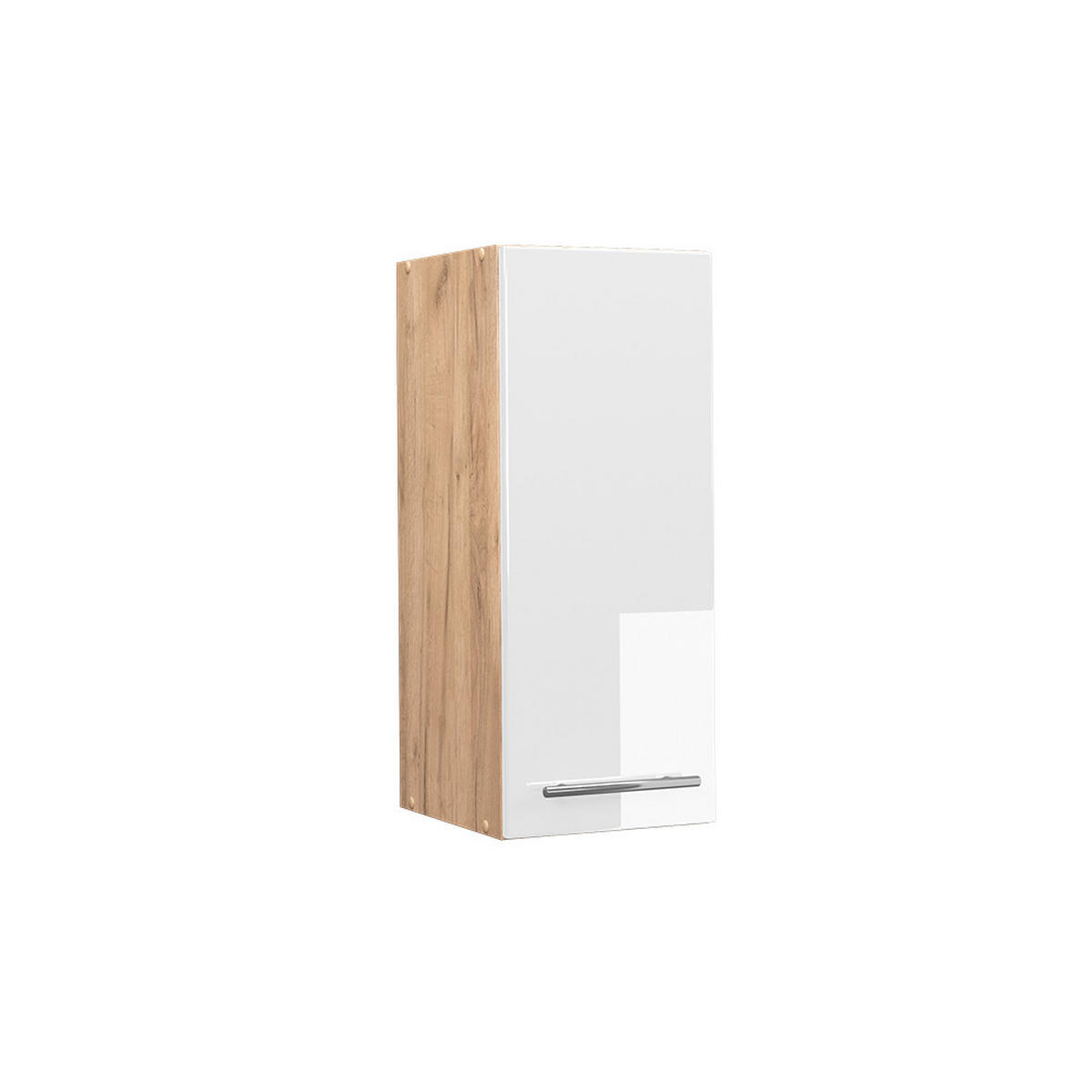 HÄNGESCHRANK Fame-Line Weiß Hochglanz 30 cm - Honigeiche/Weiß Hochglanz, Holzwerkstoff (30/72/34.1cm) - Vicco