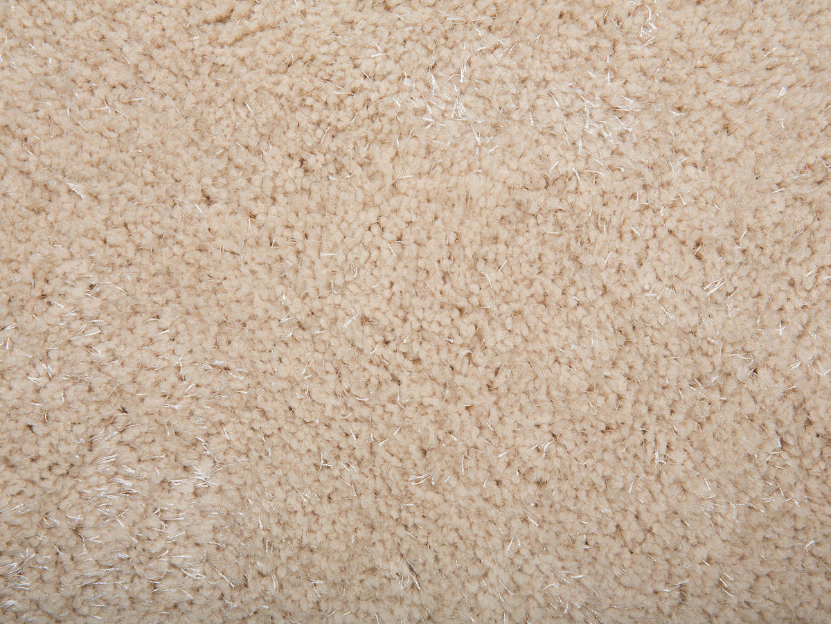 SHAGGY-TEPPICH Demre 200/200 cm - Beige, Kunststoff (200/200cm) - Beliani