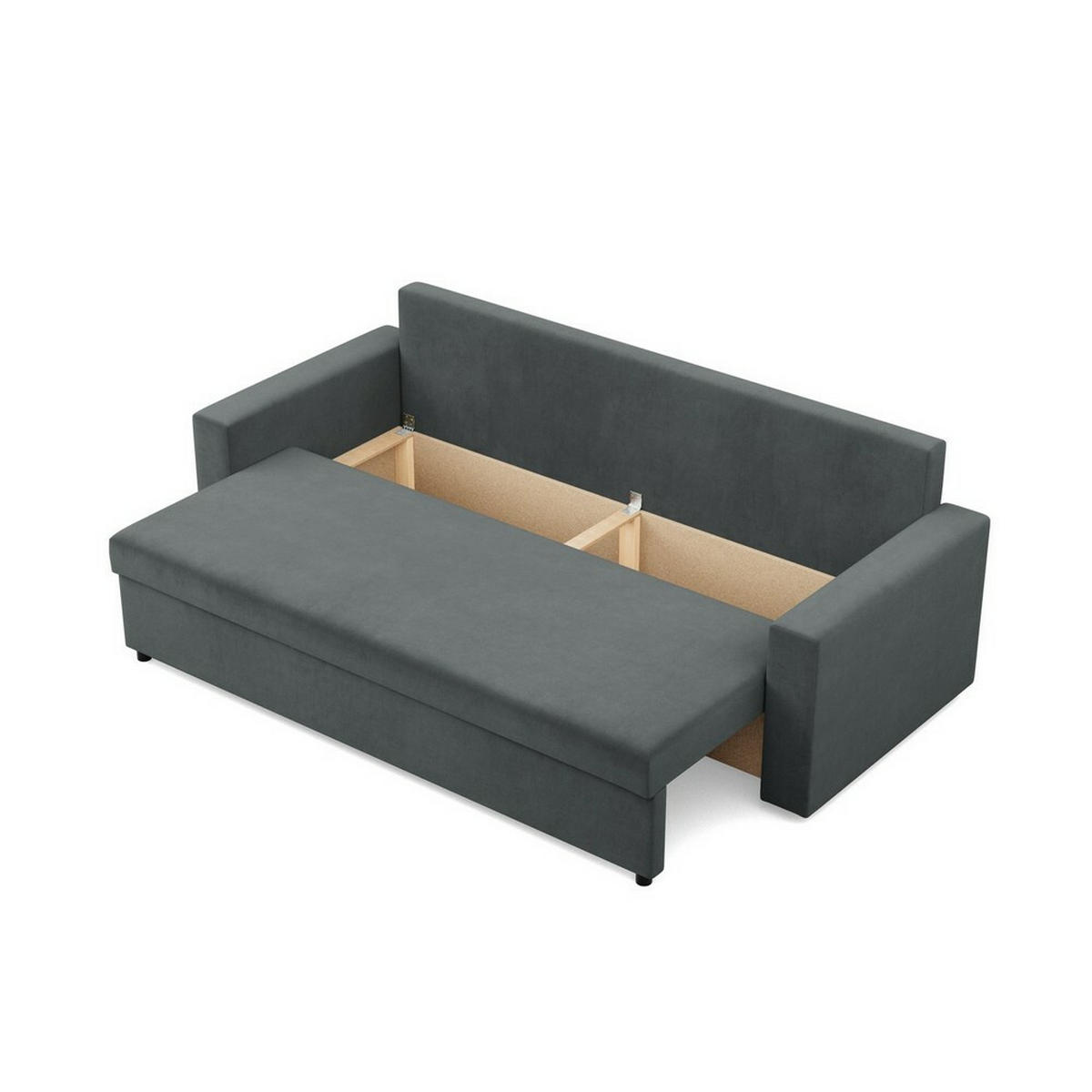 SOFA Neo mit gerader Armlehnen dunkelgrau - Dunkelgrau, Textil (220/92/92cm) - SIMKAM Furniture