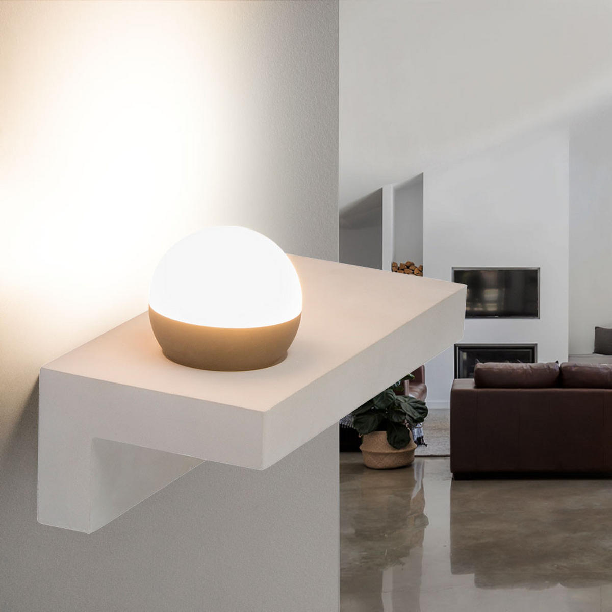 LED WANDLEUCHTE TIMO Grau Beton - Grau, Metall (30/17.5/15cm) - Globo Lighting