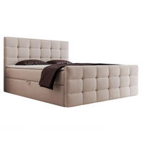 BOXBETT M5 120x200 cm Dream Velvet Bettkasten + Topper - Beige, Holz/Textil (120/200cm) - Comfortic