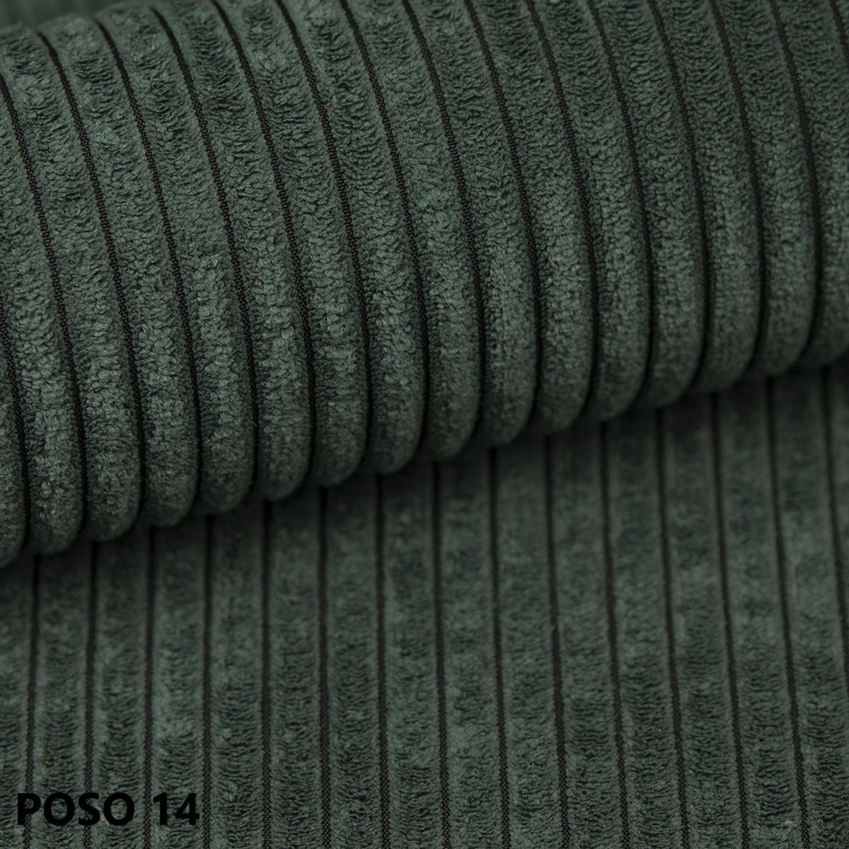 WOHNLANDSCHAFT BRIK XL 338x169 cm, Tannengrün Cord Poso, Schlaffunktion & Bettkasten - Dunkelgrün, Textil (338/85/169cm) - Excellent Home