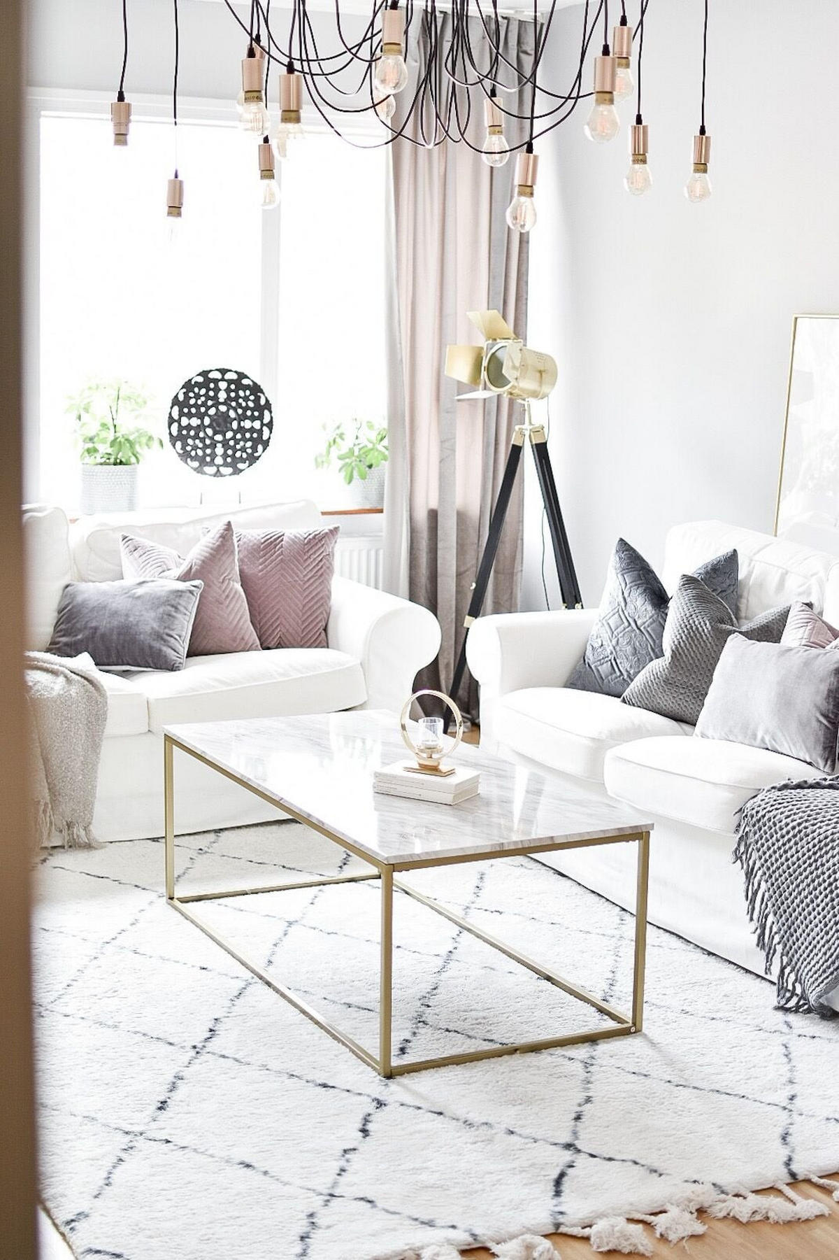 COUCHTISCH Marmor Optik beige/gold rechteckig 60/100 cm Delano - Beige/Goldfarben, Holzwerkstoff (100/60/45cm) - Beliani