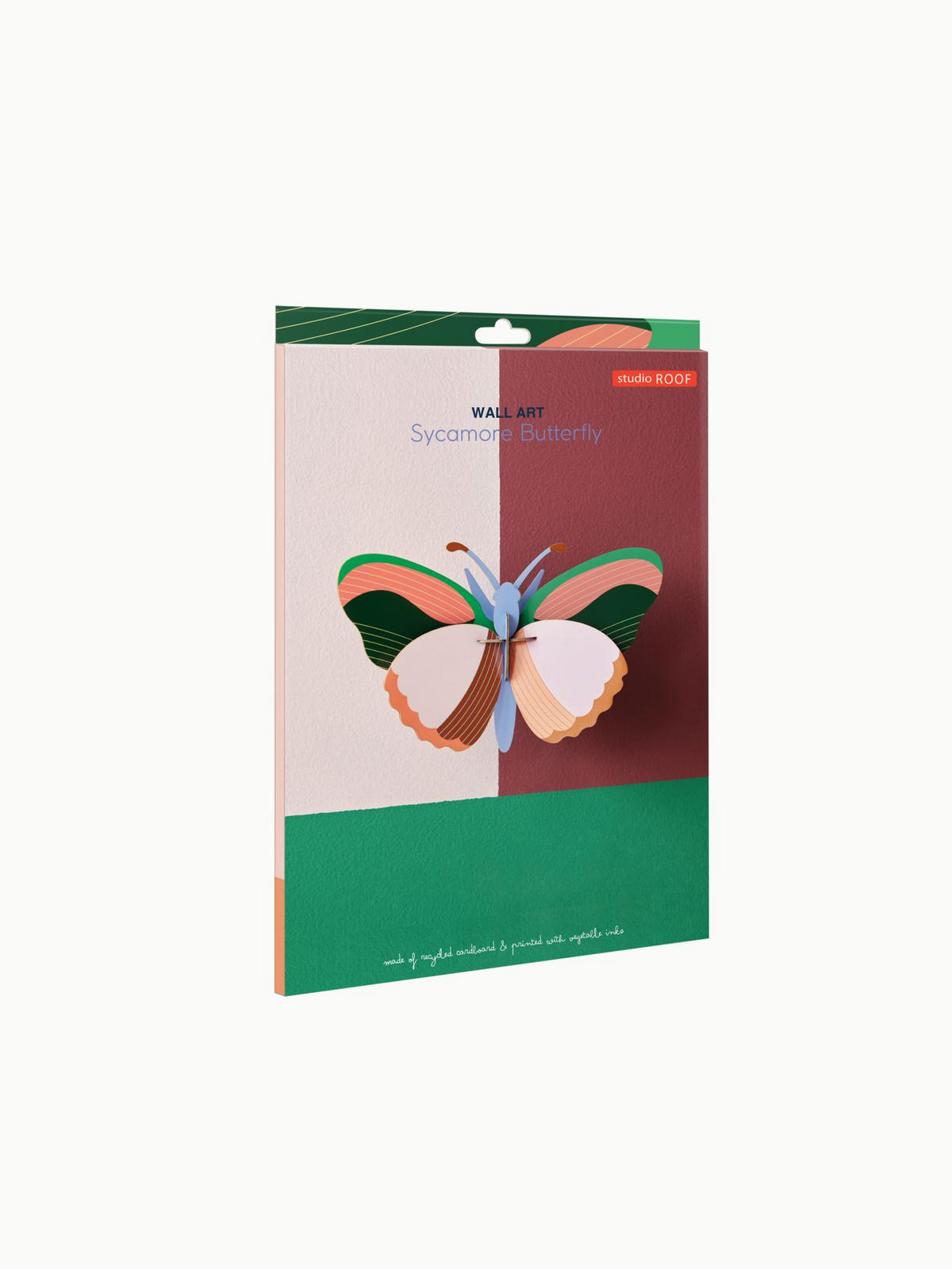 WANDDEKO Pfirsichflattern 8.5/16.5 cm - Multicolor, Wellpappe (8.5/16.5/27cm) - KUNSTLOFT