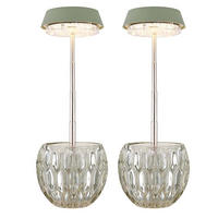 LED TISCHLEUCHTE Grün höhenverstellbar 2er Set - Grün, Glas (10.5/10.5/28cm) - Globo Lighting