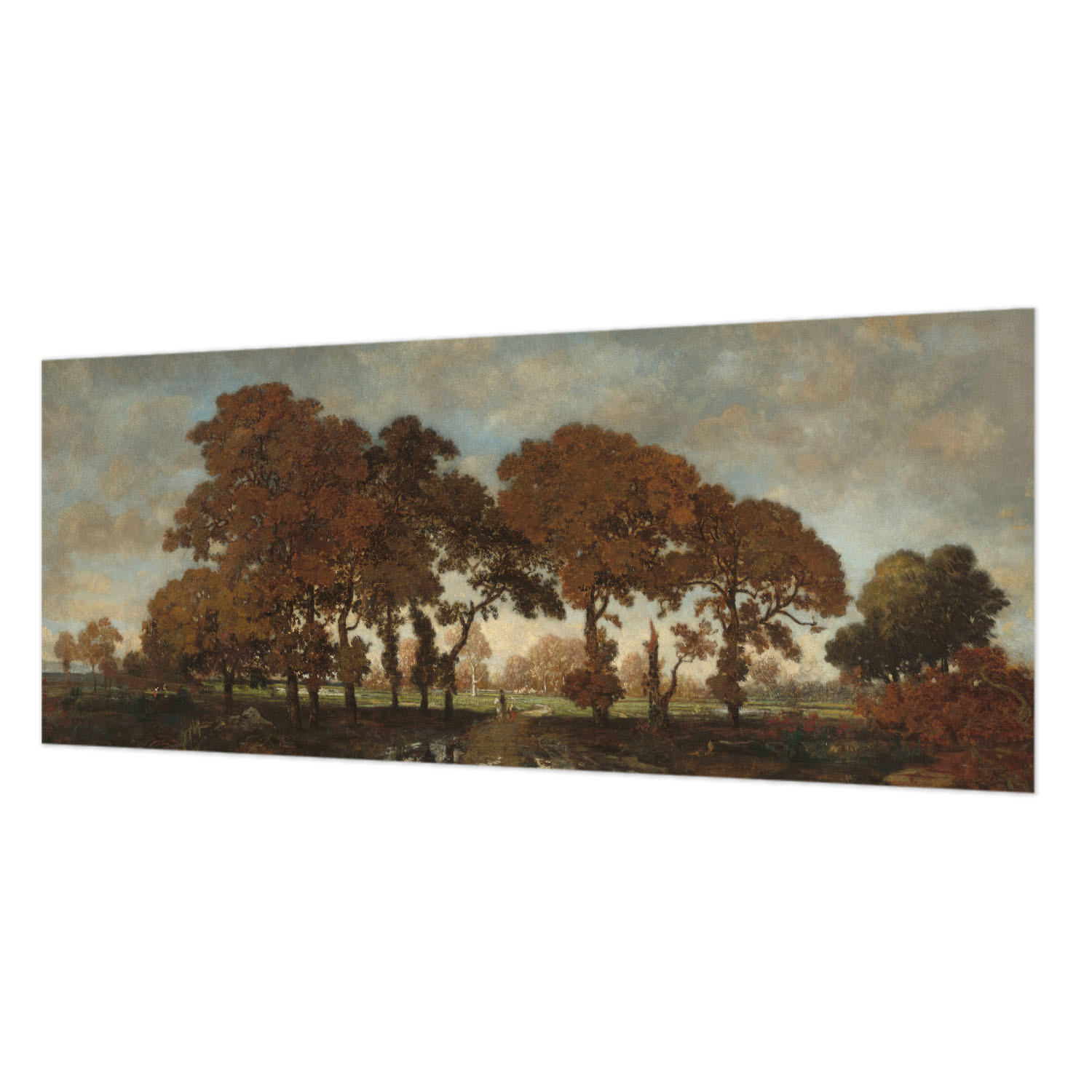 FOTOTAPETE 250x104 cm - Idyllische Landschaft - Weiß, Textil (250/104cm) - Wallfluent