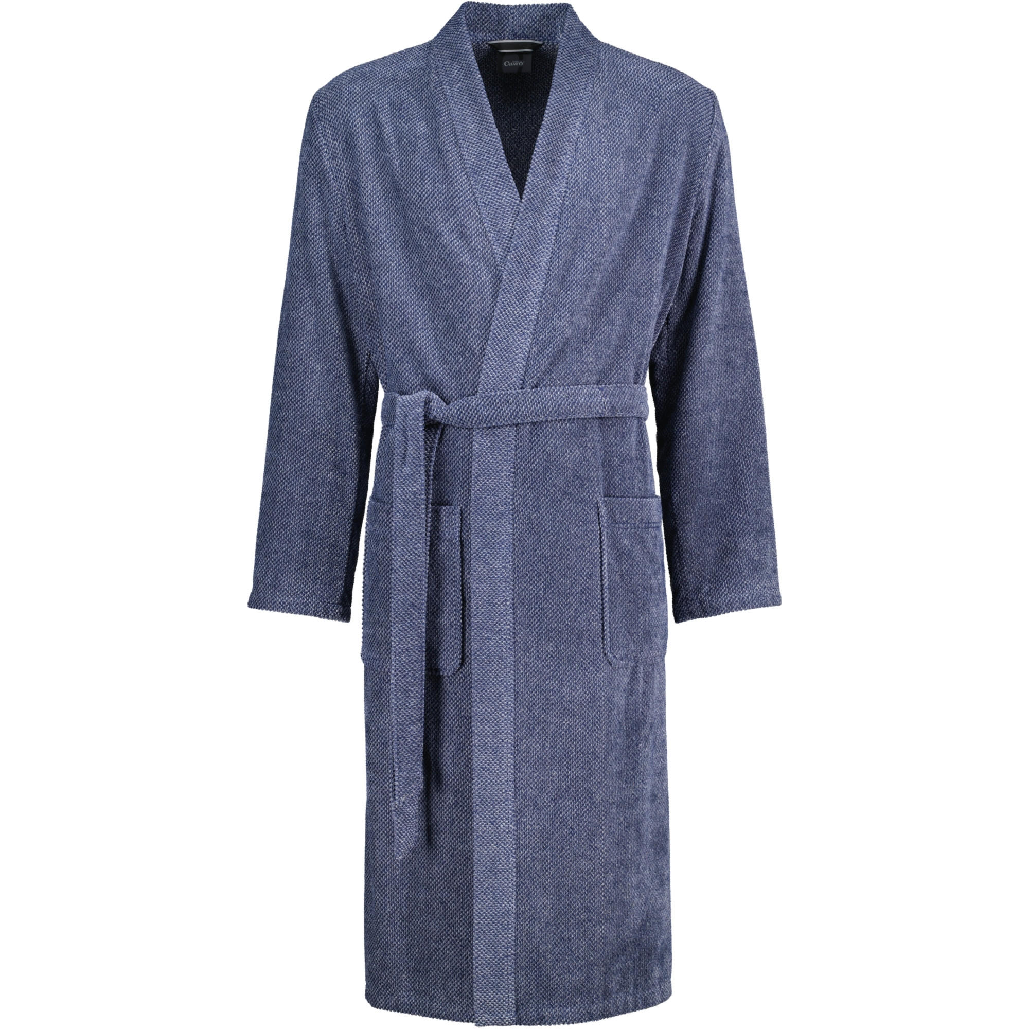 BADEMANTEL HERREN KIMONO STREIFEN 5507 DENIM - 17 - Blau, Textil (Snull) - Cawoe