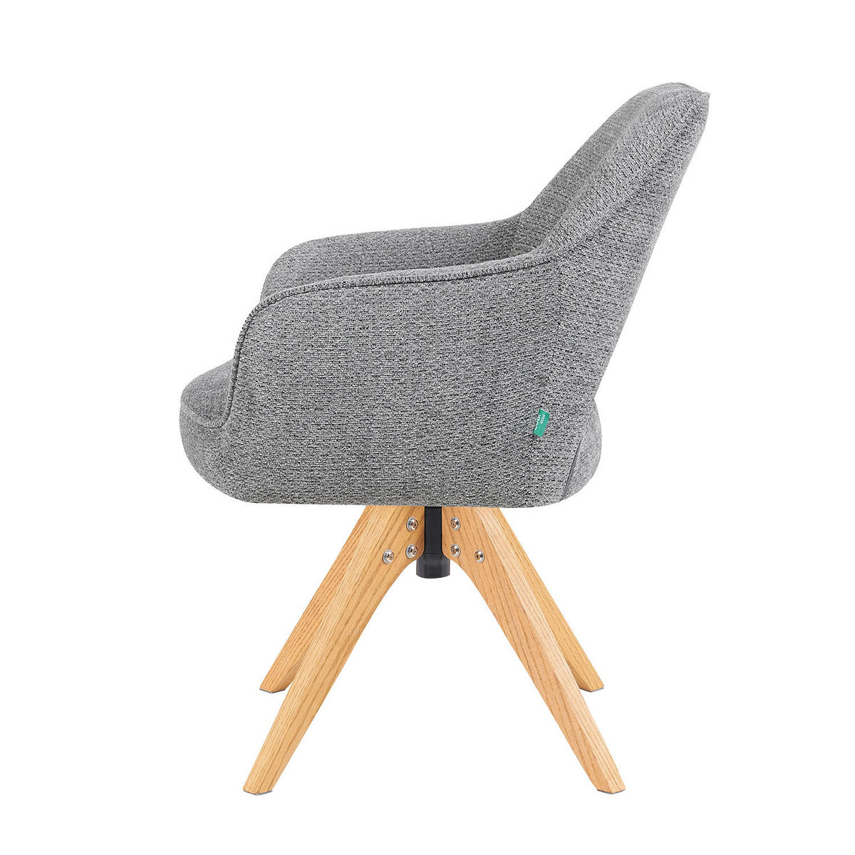 DREHSTUHL Mika-Lena 2er-Set - Honigeiche/Dunkelgrau, Eichenholz/Holz (60/87/65cm) - DUBI Möbel