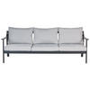 GARTENSOFA 3-Sitzer Grau Kiato - Hellgrau, Metall (225/77/80cm) - Beliani