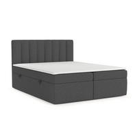 BOXBETT Amaro 140/200 cm Anthrazit im Megan Stoff - Anthrazit/Schwarz, Holz/Holzwerkstoff (140/200cm) - AltaBeds
