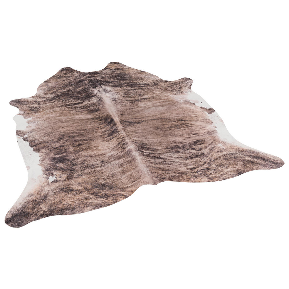 KUNSTFASER TEPPICH RINDERFELL - Beige/Braun, Textil (77/100cm) - Pergamon