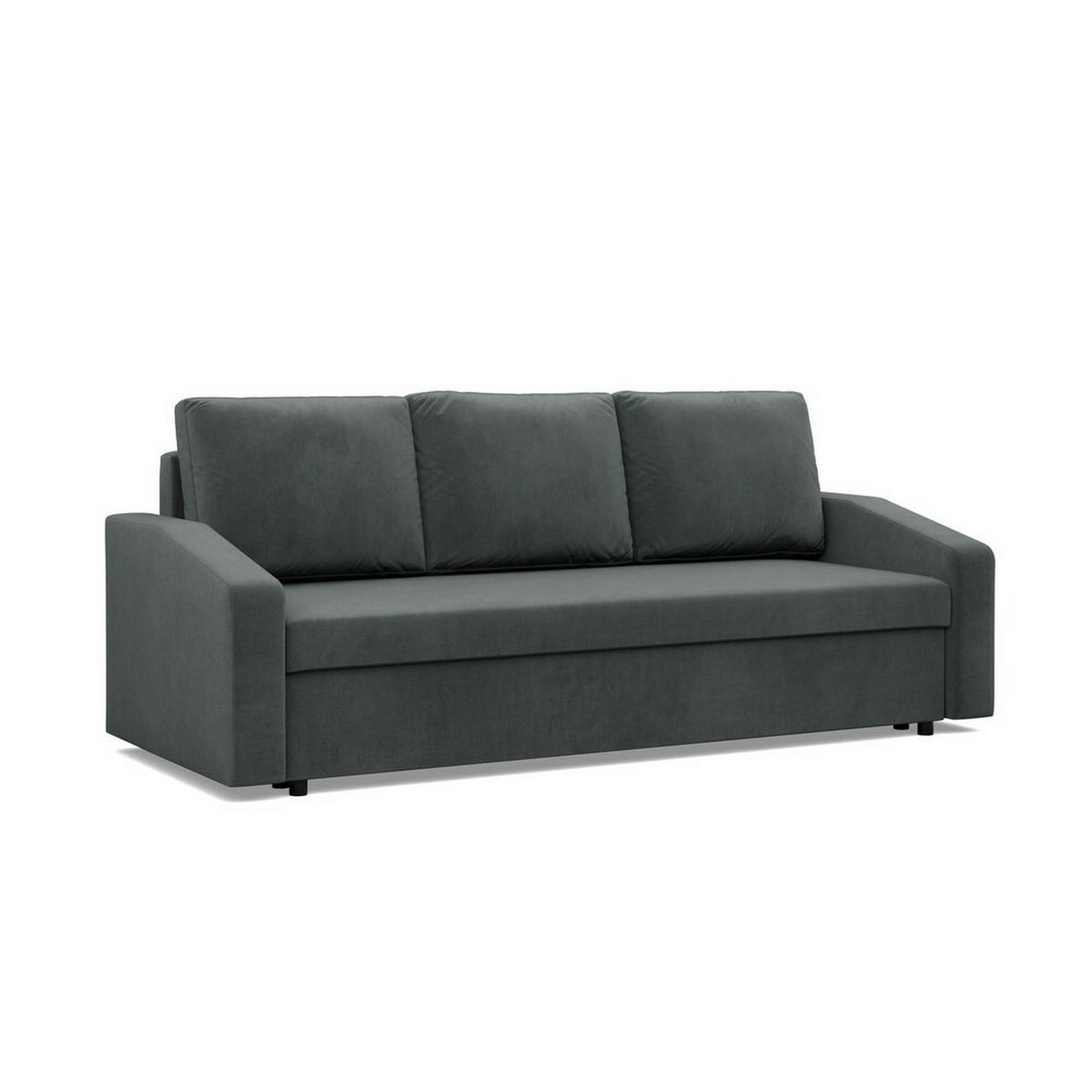 SOFA Neo mit abgeschrägter Armlehnen dunkelgrau - Dunkelgrau, Textil (220/92/92cm) - SIMKAM Furniture