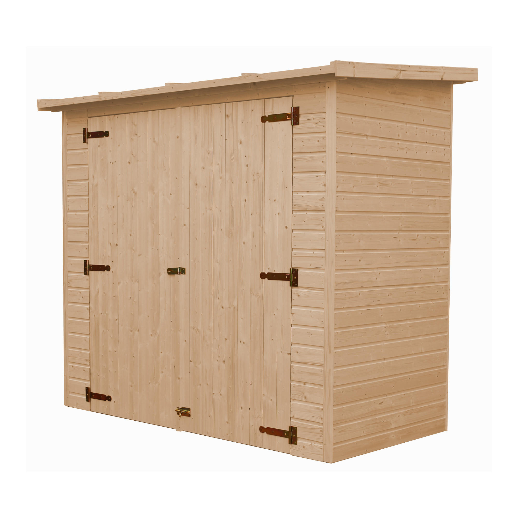 GARTENHAUS HOLZ H194x123x223 cm/2.1 m² - M348 - Beige, Holz (223/194/101cm) - Timbela