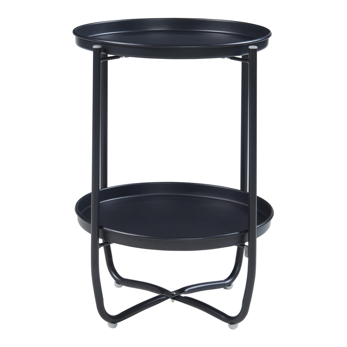 TABLETTTISCH Sandefjord - Schwarz, Metall (40/40/57.5cm) - [en.casa]