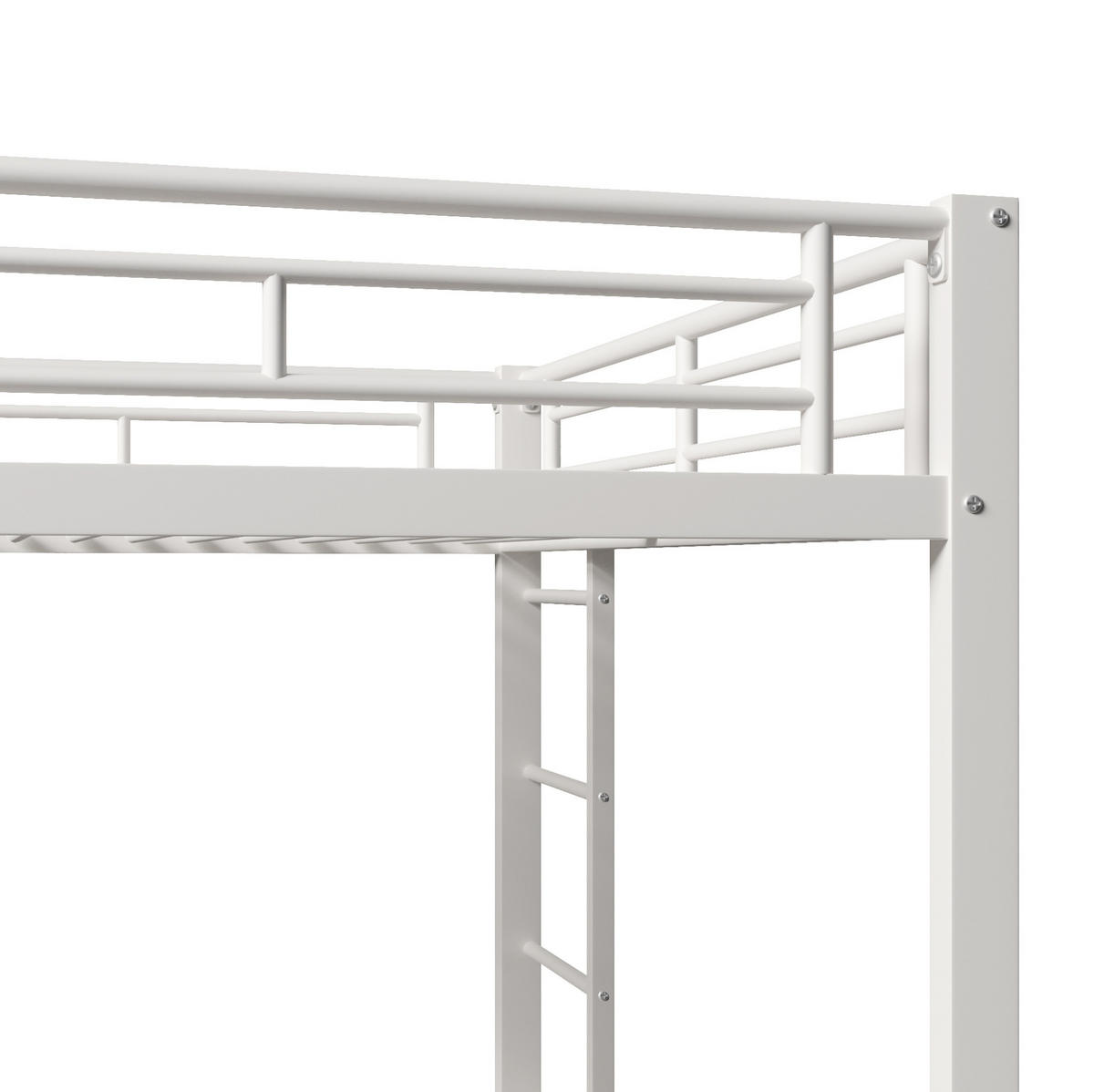 ETAGENBETT 140/200 cm aus Metall mit Ausziehbett, Weiß - Weiß, Metall (140/200cm) - OKMYHOME