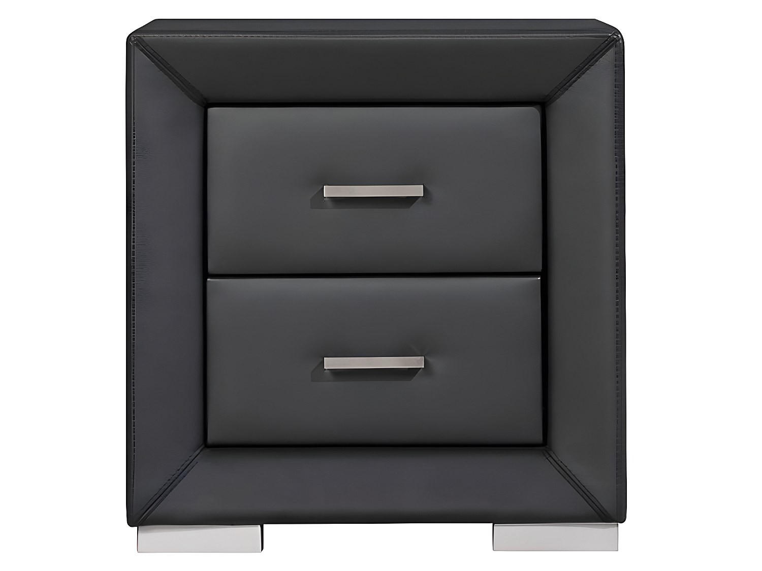 Vente-Unique Nachttisch Schwarz 51.5x54.5x43 cm