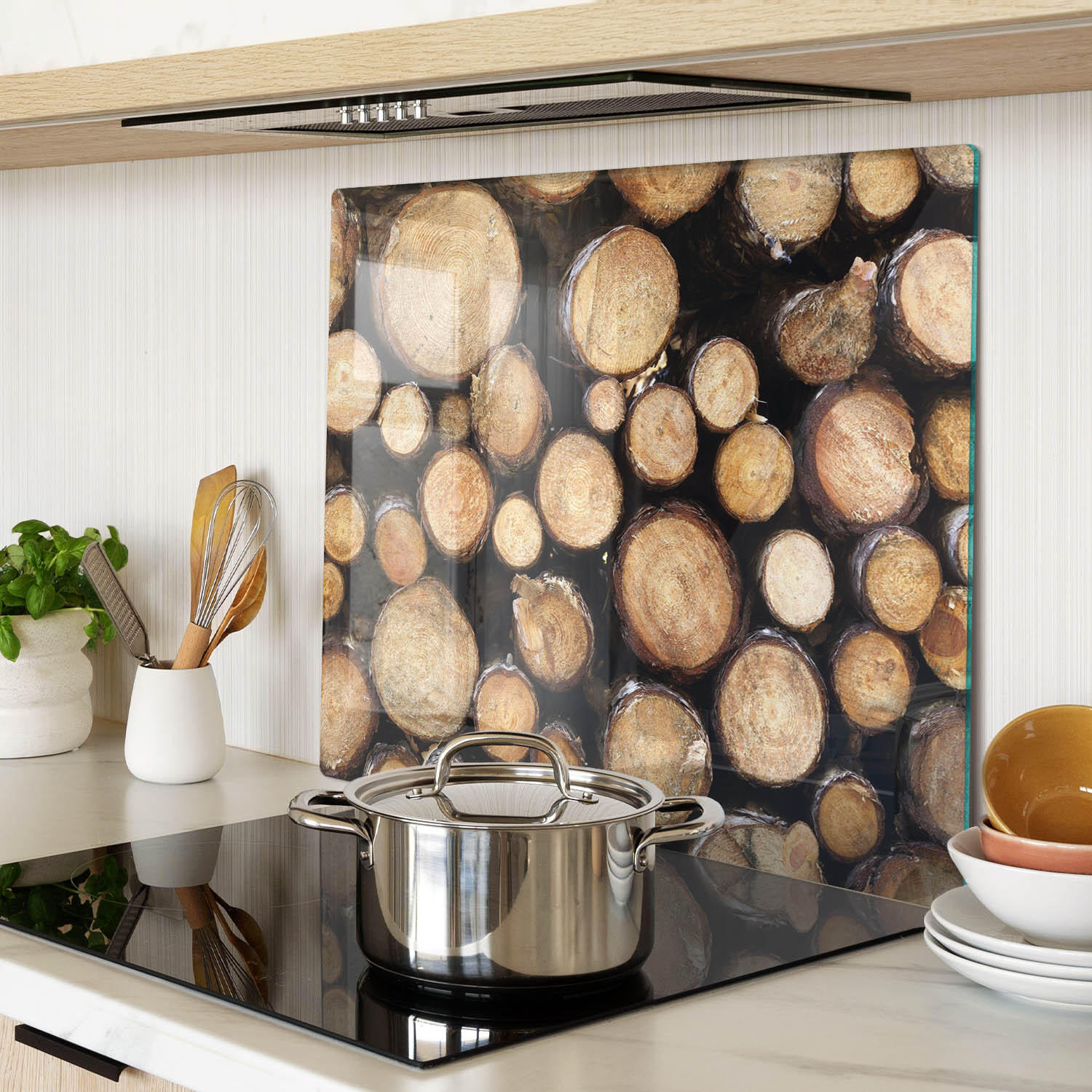 GLASPLATTE 60x52 cm Tagebücher - Braun, Glas (60/0.4/52cm) - TULUP
