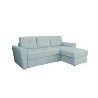 ECKSOFA Bellano Ecksofa L-Form - links oder rechts montierbar, blau - Blau, Holz (243/156cm) - Panda Möbel