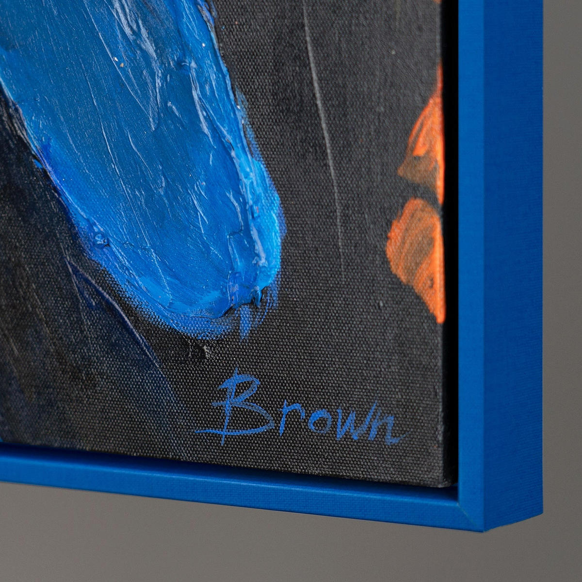 GEMÄLDE Mächtiger Adler Schattenfugenrahmen Blau 140x100 cm - Blau, Holz (140/100cm) - YS-art gallery