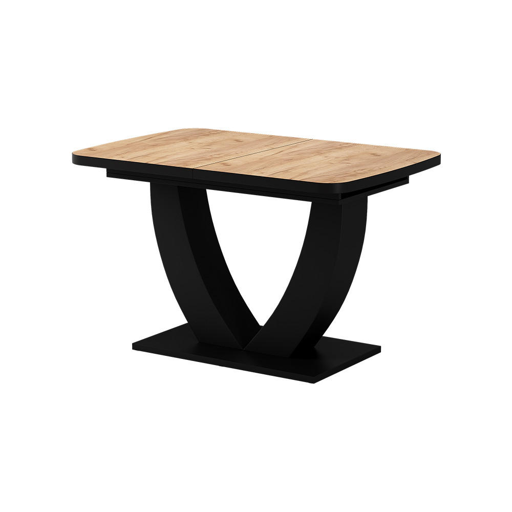 JÍDELNÍ STŮL Fenaro Dub Goldkraft/černá 120 x 80 cm Rozšiřitelný - medově dubová/černá, kompozitní dřevo (80/120/77.4cm) - Vicco
