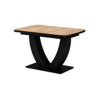 PRODUŽNI BLAGOVAONSKI STOL Fenaro Zlatna Snaga Hrasta/Crna 120 x 80 + Izvlačno - hrast medunac/crna, drvni materijal (80/120/77.4cm) - Vicco