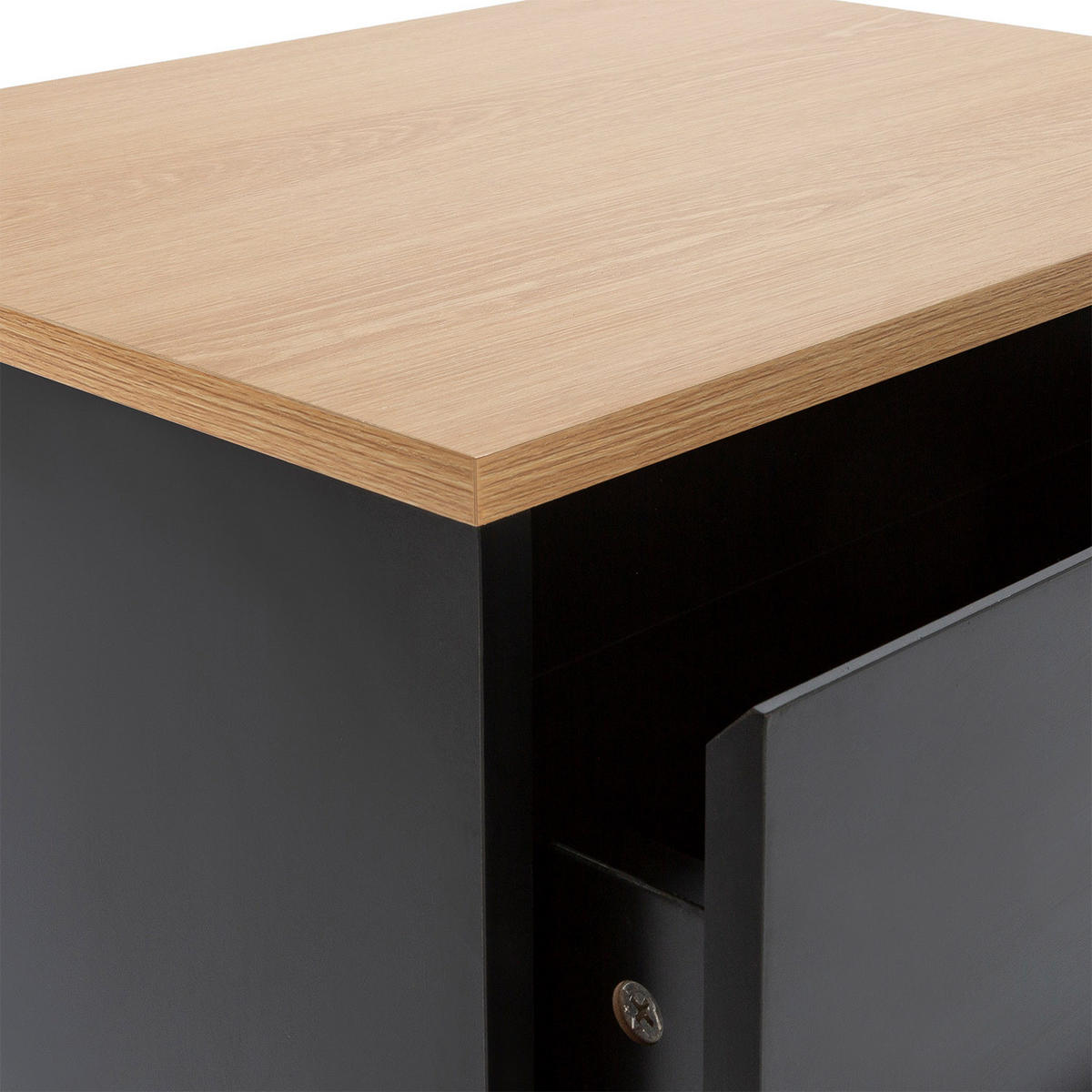 KOMMODE 50/115/40 Desi schwarze Farbe - Schwarz, Holzwerkstoff (50/115/40cm) - VS Venta-stock