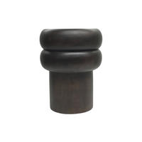 HOCKER Senuelo Silber Ø35/45.5 cm - Braun, Holz (35/45.5/35cm) - Leitmotiv