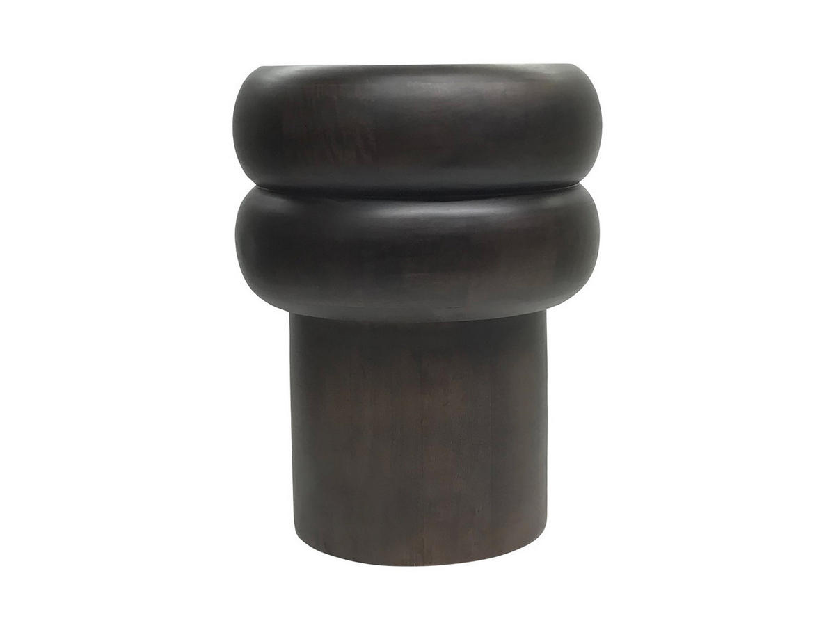 HOCKER Senuelo Silber Ø35/45.5 cm - Braun, Holz (35/45.5/35cm) - Leitmotiv