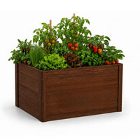 HOCHBEET HARZ aus Holz mit Schutzfolie 65x100x66 cm Außenbereich Braun Holz - Braun, Holz (100/65/66cm)