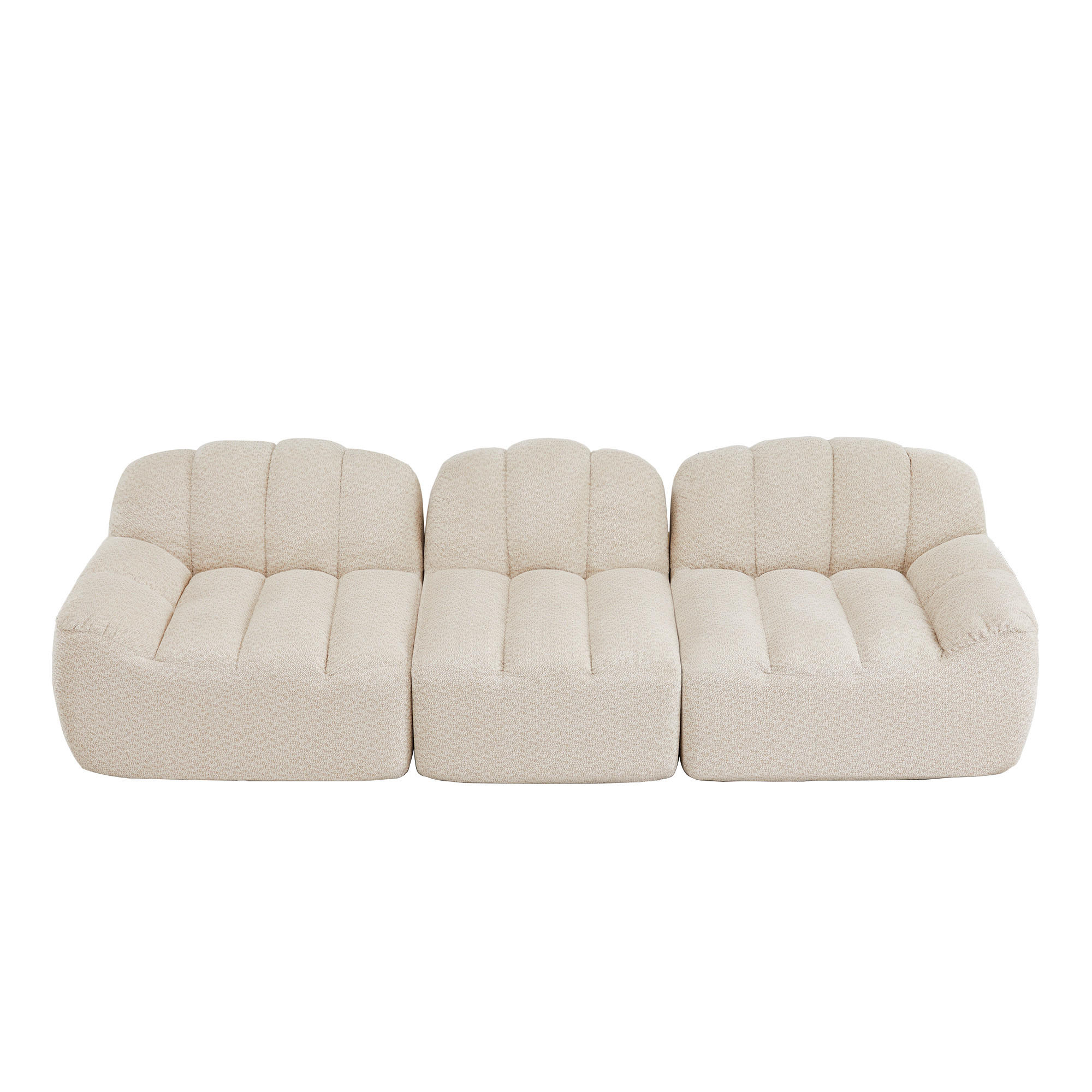 Urban Meuble 3MÍSTNÁ POHOVKA z granulovaného fleecu, bezrámový lounge design bez montáže