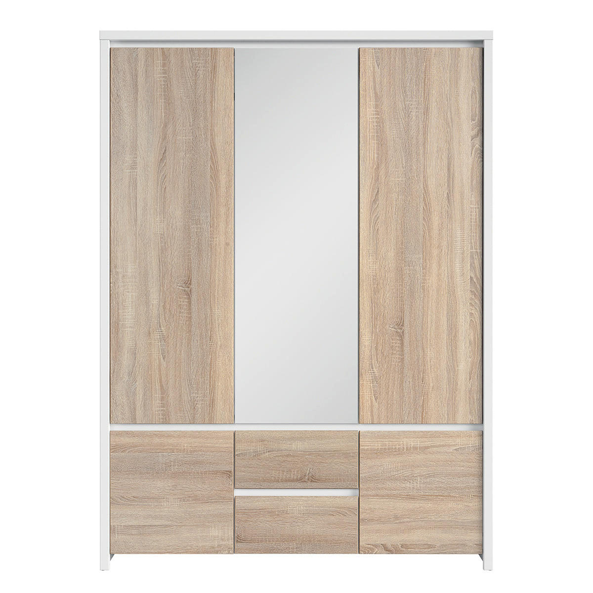 SCHRANK 3 Türen Soren Holz und Weiß - Weiß, Holzwerkstoff (153.5/211/55.5cm) - Petits-meubles