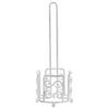 TOILETTENPAPIERSTÄNDER Metall Antik Optik weiß Mandi - Weiß, Metall (16/41/16cm) - Beliani